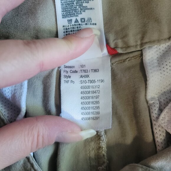 The North Face Bermuda Shorts Womens 12 Tan Brown Cotton Stretch Outdoors Hike - Picture 9 of 13